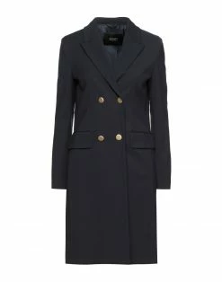 SEVENTY SERGIO TEGON Double Breasted Pea Coat For Women Dark Blue