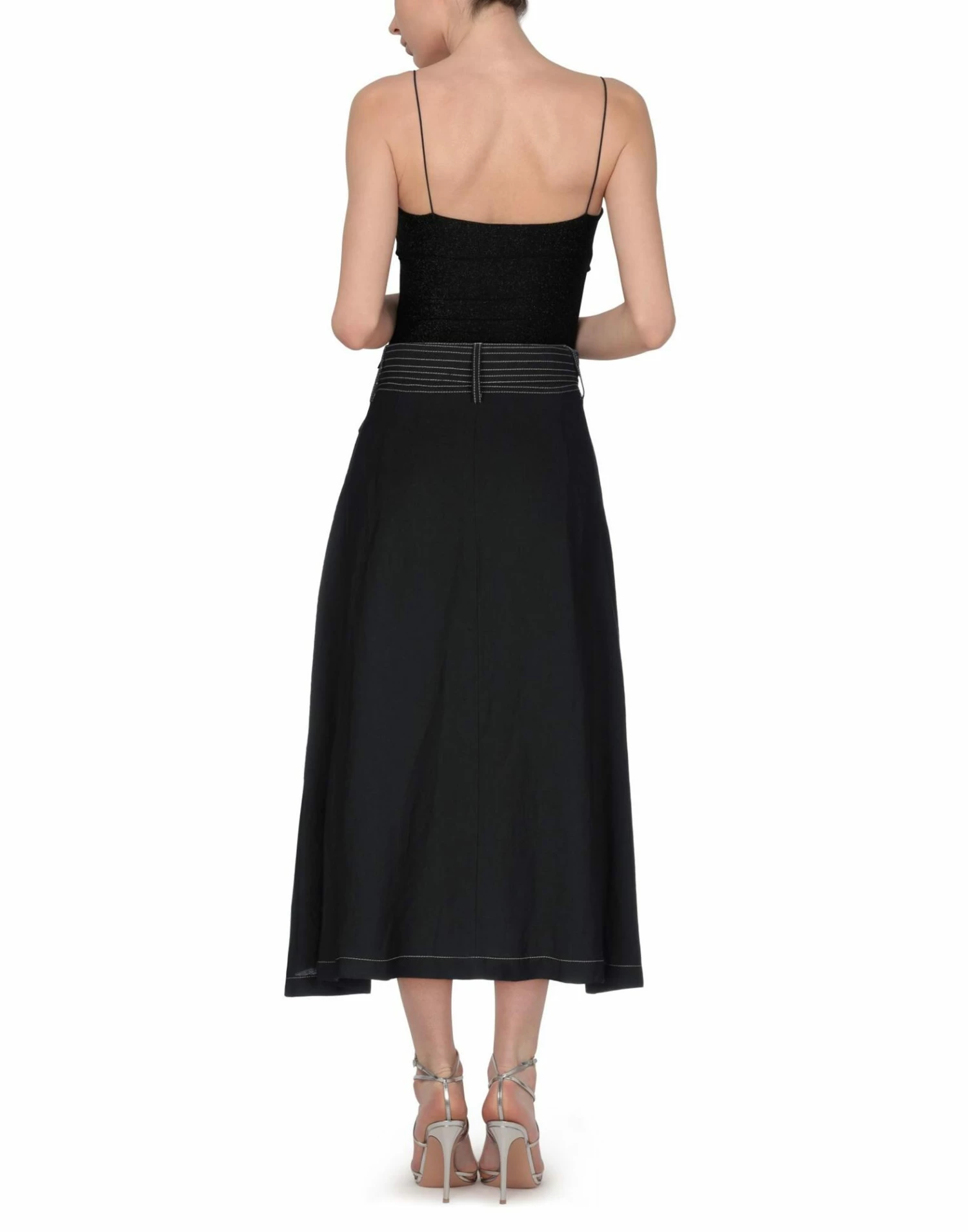 SEVENTY SERGIO TEGON Midi Skirt For Women Sage Green - Image 3