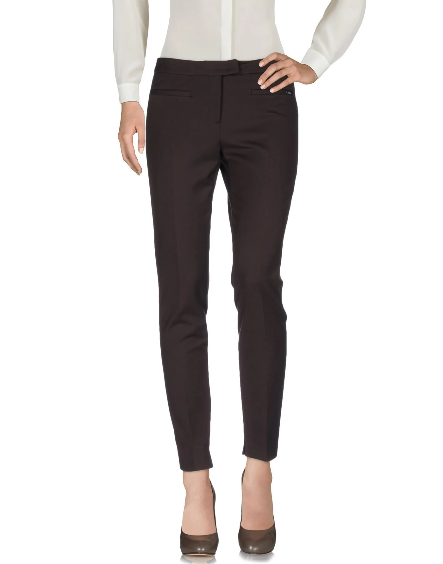 SEVENTY SERGIO TEGON Casual Pants For Women Dark Brown - Image 6