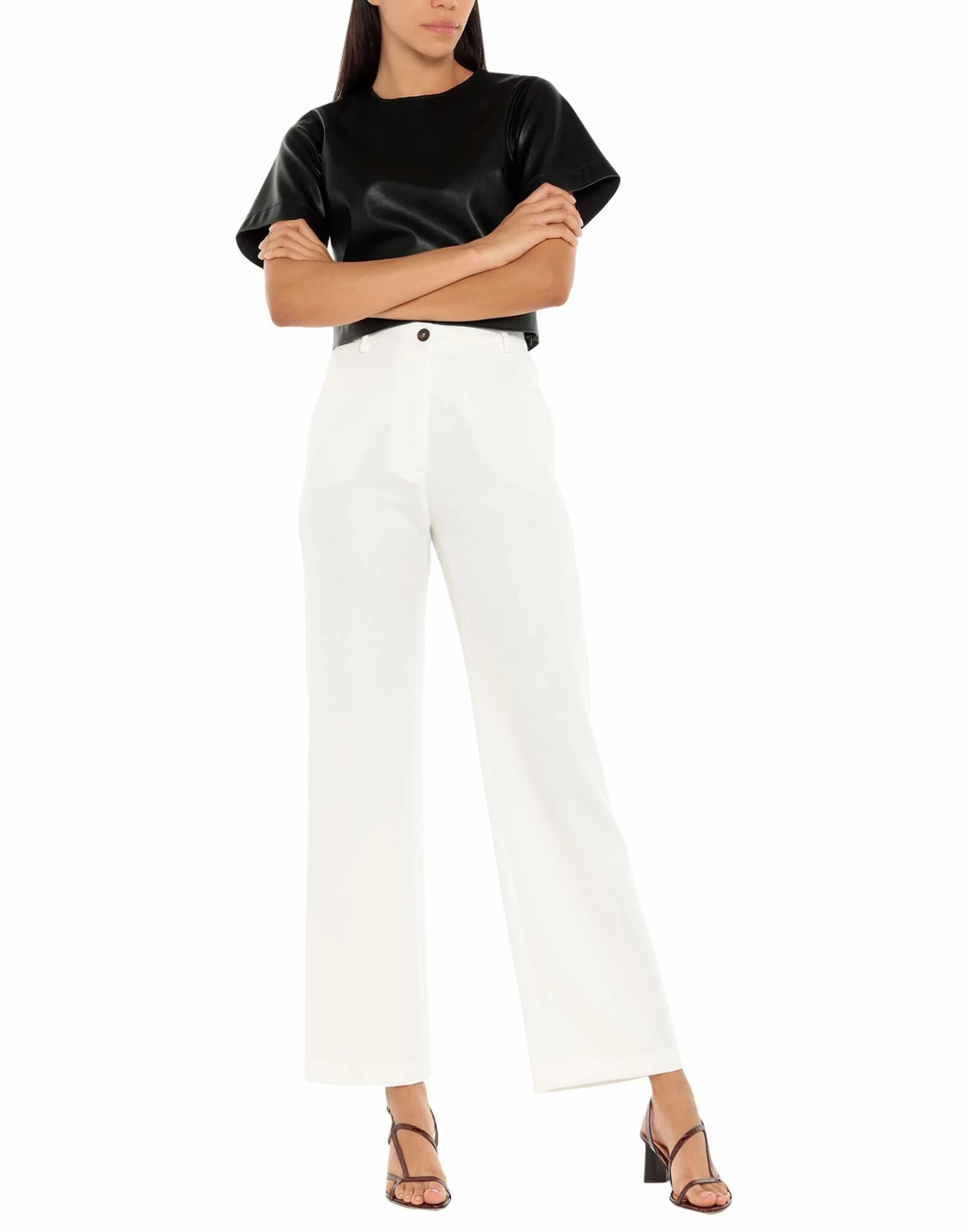 SEVENTY SERGIO TEGON Casual Pants For Women White - Image 2
