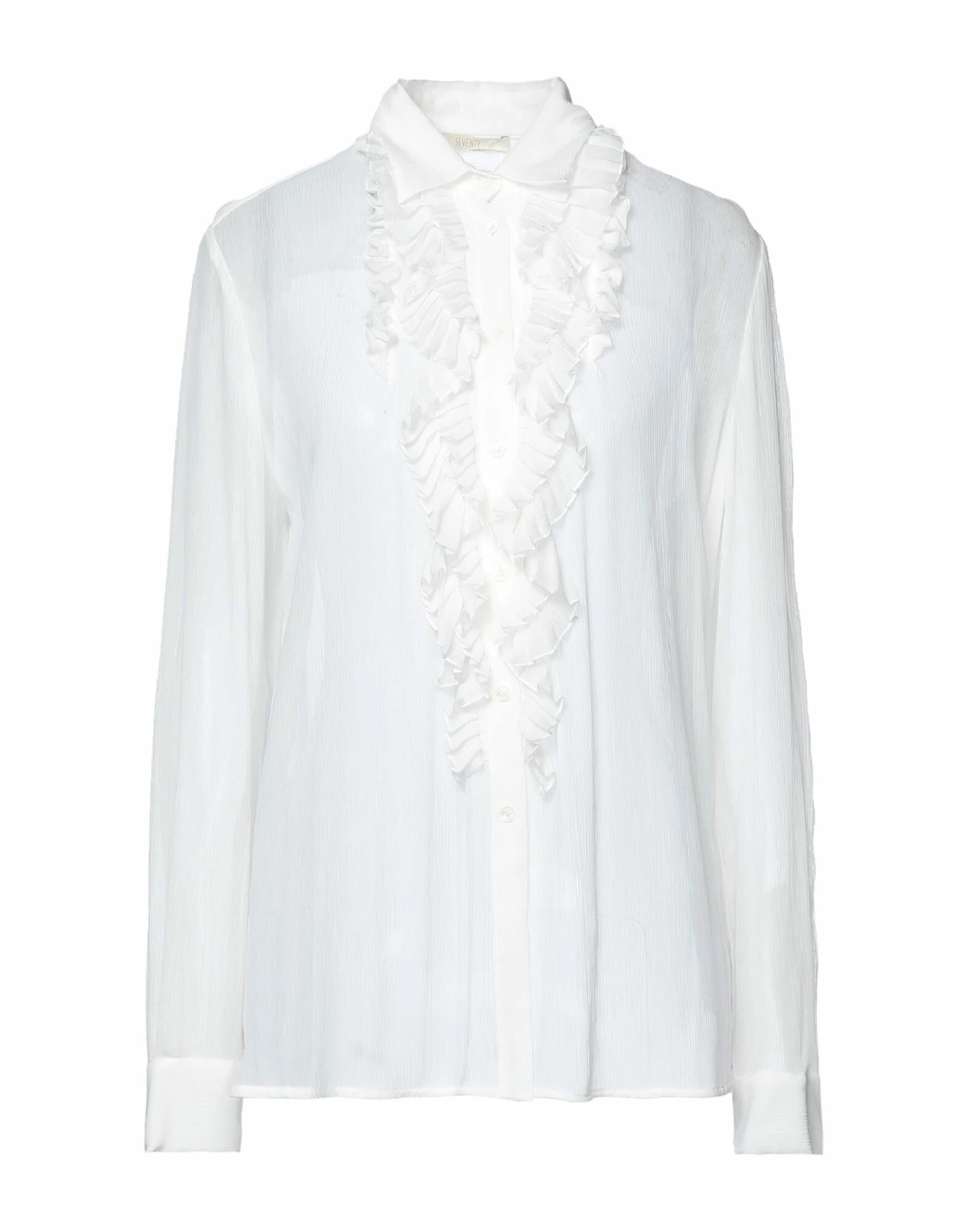 SEVENTY SERGIO TEGON Solid Color Shirts & Blouses For Women White - Image 5