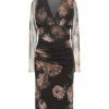 SEVENTY SERGIO TEGON Midi Dress For Women Dark Brown