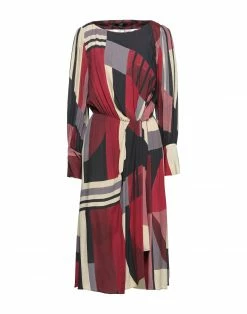 SEVENTY SERGIO TEGON Midi Dress For Women Maroon