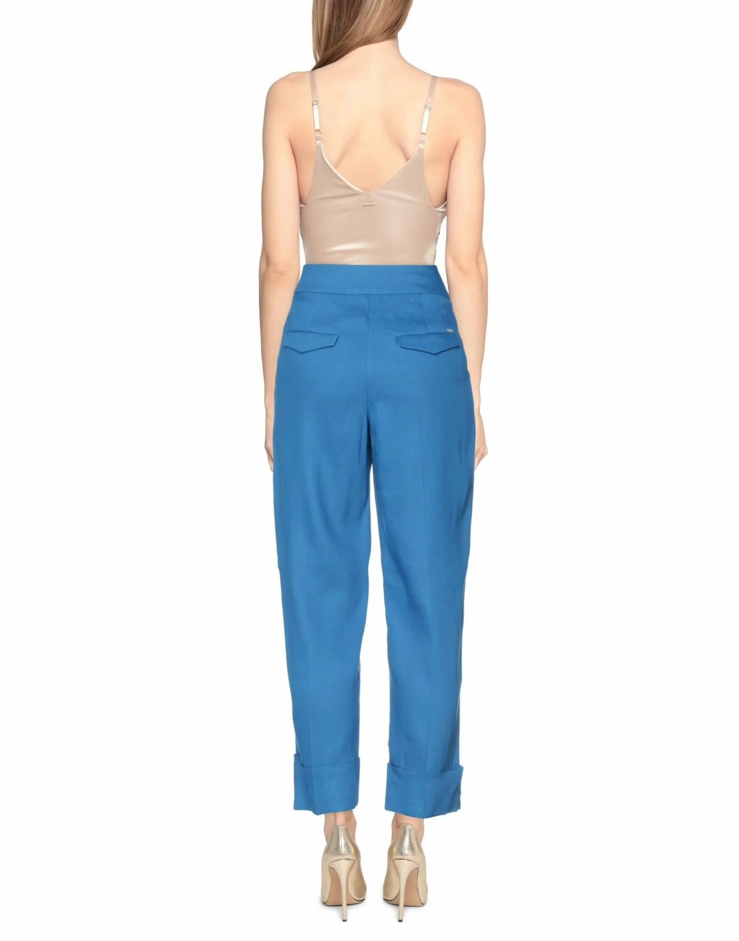 SEVENTY SERGIO TEGON Casual Pants For Women Blue - Image 3