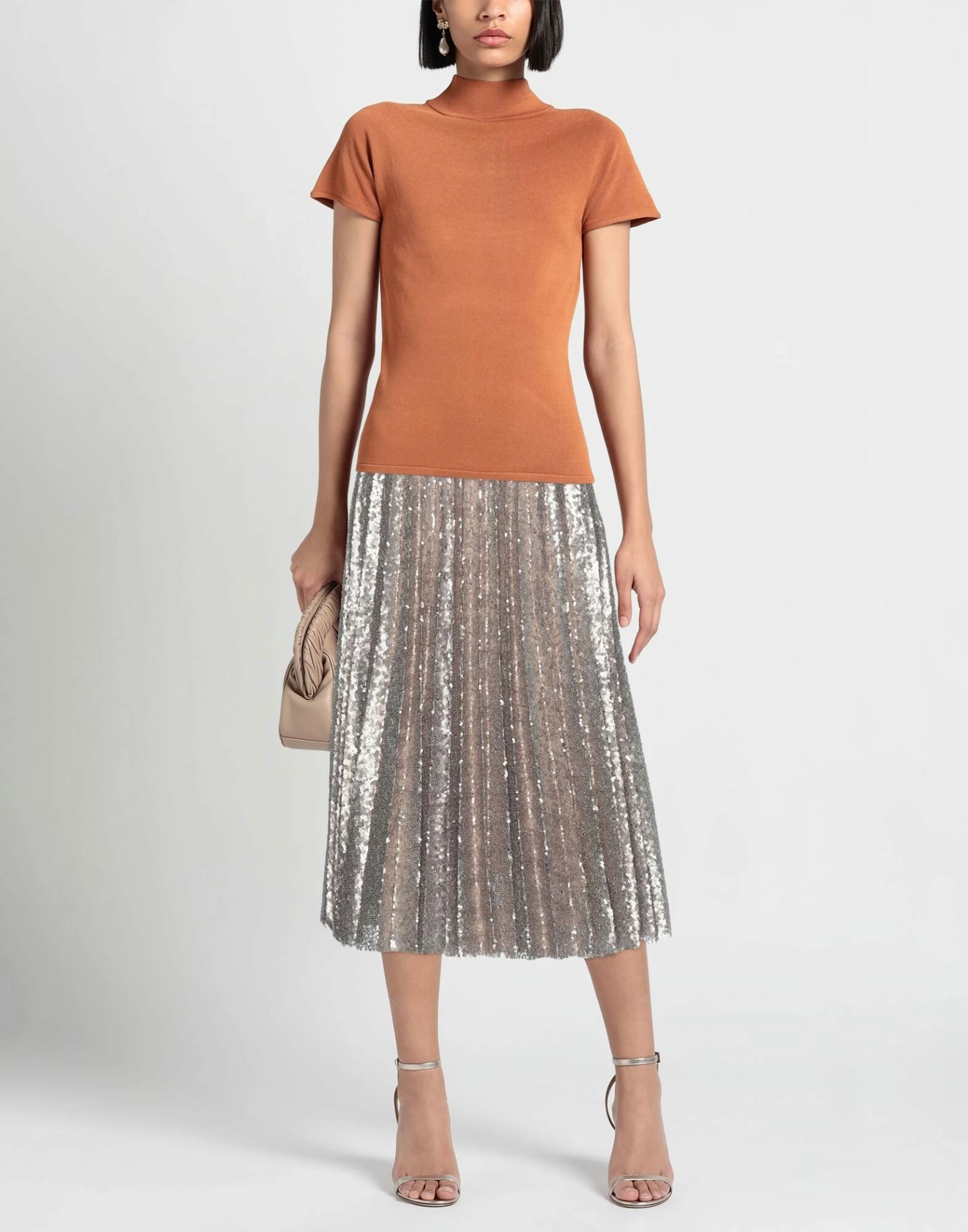 SEVENTY SERGIO TEGON Midi Skirt For Women Khaki - Image 2