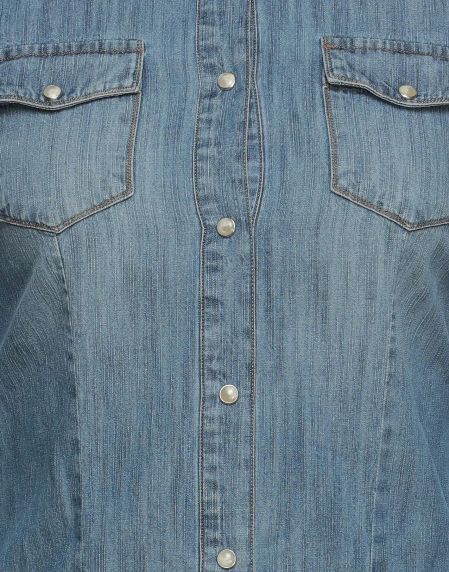 SEVENTY SERGIO TEGON Denim Shirt For Women Blue - Image 4